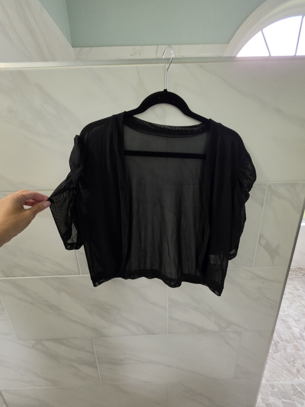 Lightweight Sheer Black Shrug